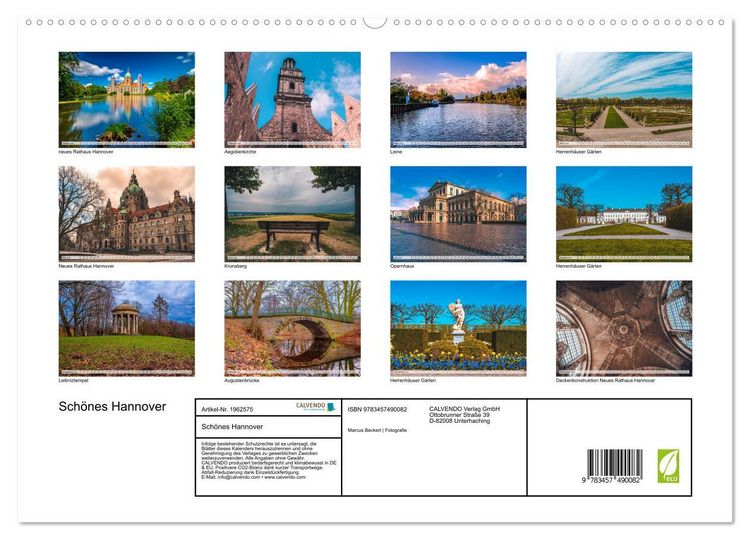 Produktbild: Sch&ouml;nes Hannover (hochwertiger Premium Wandkalender 2026 DIN A2 quer), Kunstdruck in Hochglanz