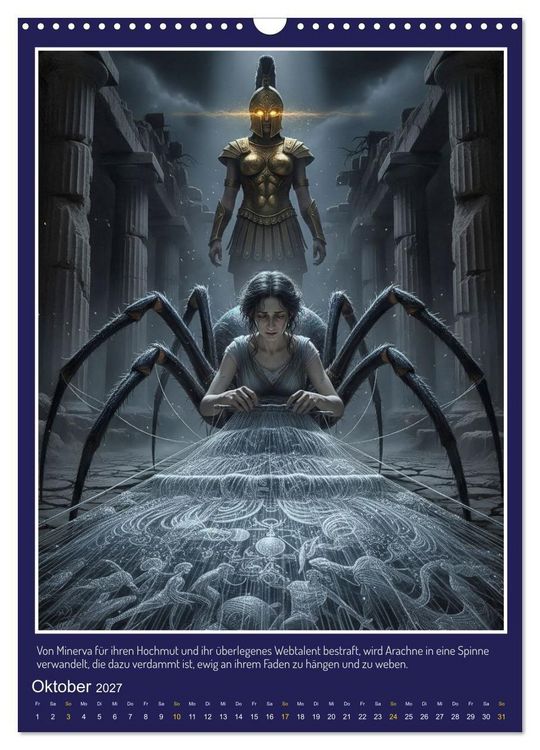 Produktbild: Metamorphosen in antiken Erz&auml;hlungen (Wandkalender 2027 DIN A3 hoch), CALVENDO Monatskalender