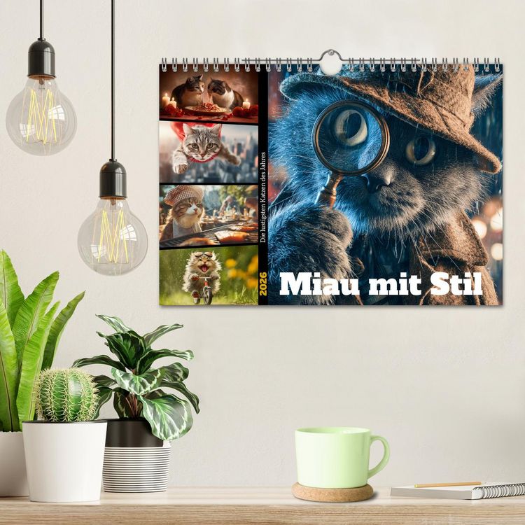 Produktbild: Miau mit Stil (Wandkalender 2026 DIN A4 quer), CALVENDO Monatskalender