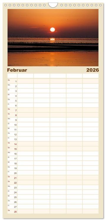 Produktbild: Familienplaner 2026 - Ostfriesland - Tour mit 5 Spalten (Wandkalender, 21 x 45 cm) CALVENDO