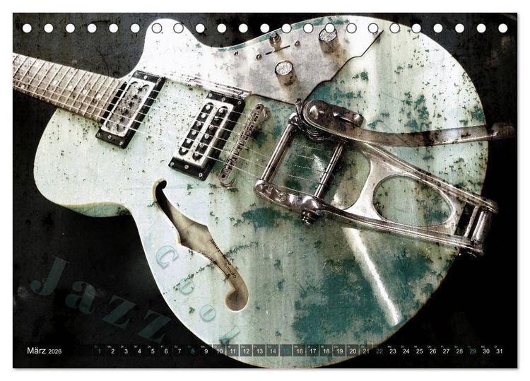 Produktbild: Gitarren - Grunge Style (Tischkalender 2026 DIN A5 quer), CALVENDO Monatskalender