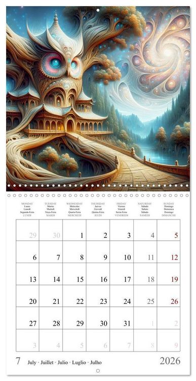 Produktbild: Habitat des chouettes (Calendrier mural carr&eacute; 2026 30x30 cm) Calendrier double avec une page pour vos prises de notes