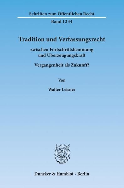 Produktbild: Tradition und Verfassungsrecht