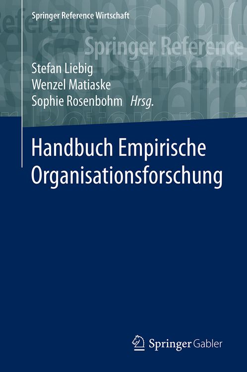Produktbild: Handbuch Empirische Organisationsforschung