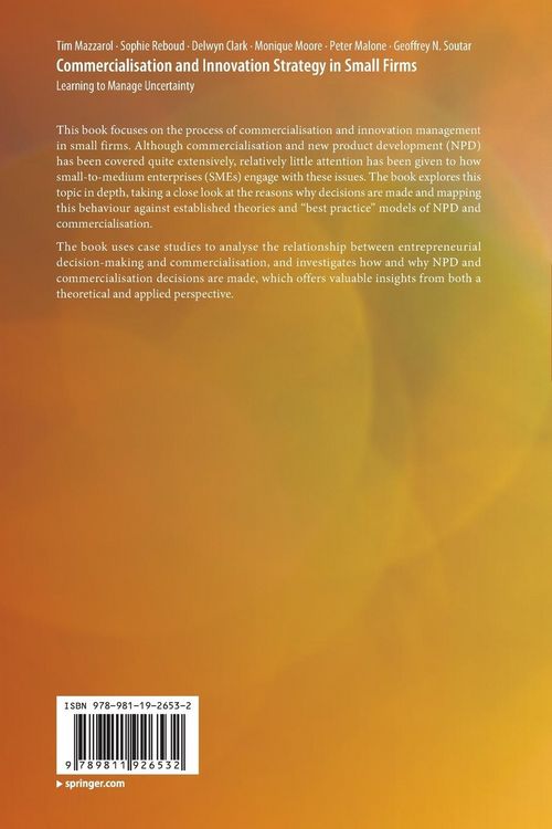 Produktbild: Commercialisation and Innovation Strategy in Small Firms