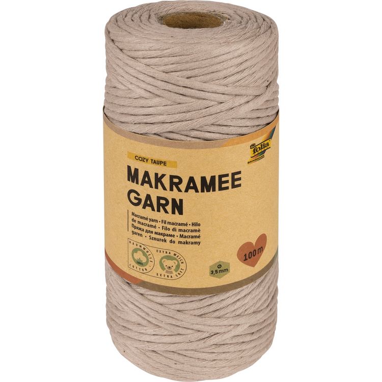 Produktbild: FOLIA&reg; Garn Makramee, Cozy Taupe