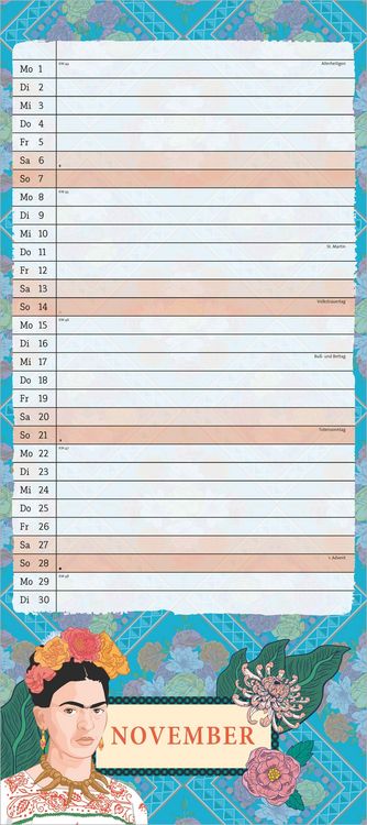 Produktbild: Frida Kahlo Notizkalender 2027