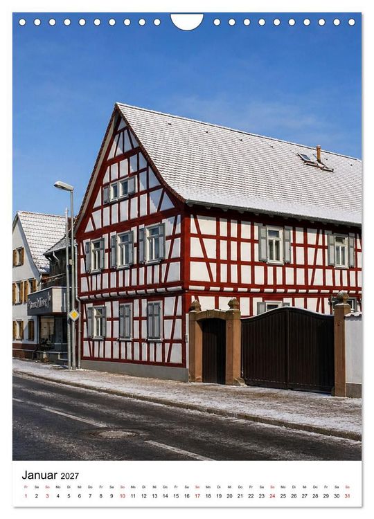 Produktbild: Trebur und die Deutsche Fachwerkstra&szlig;e (Wandkalender 2027 DIN A4 hoch), CALVENDO Monatskalender