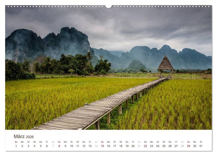 Produktbild: S&Uuml;DOSTASIEN (hochwertiger Premium Wandkalender 2026 DIN A2 quer), Kunstdruck in Hochglanz