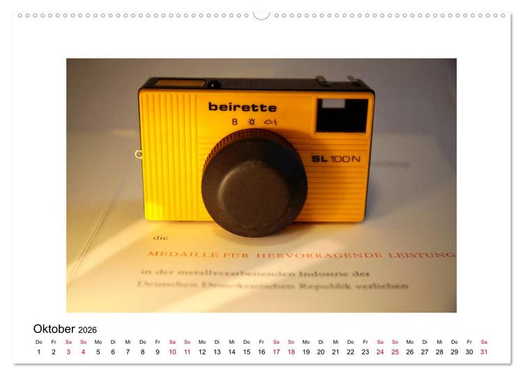 Produktbild: Kameras der DDR (Wandkalender 2026 DIN A2 quer), CALVENDO Monatskalender