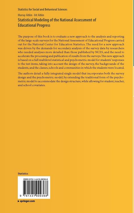 Produktbild: Statistical Modeling of the National Assessment of Educational Progress