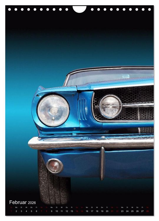 Produktbild: Amerikanische Autos aus den Jahren 1957 bis 1976 Frontansichten (Wandkalender 2026 DIN A4 hoch), CALVENDO Monatskalender
