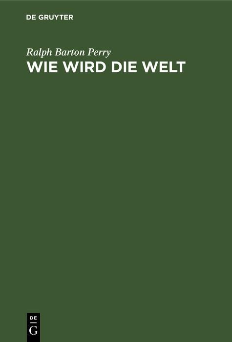 Produktbild: Wie wird die Welt