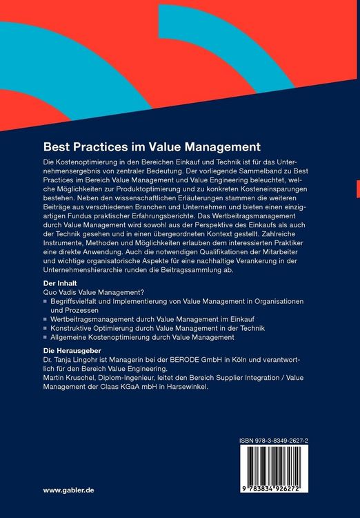 Produktbild: Best Practices im Value Management