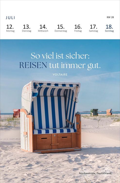 Produktbild: Wochenkalender Tr&auml;ume dich um die Welt 2027