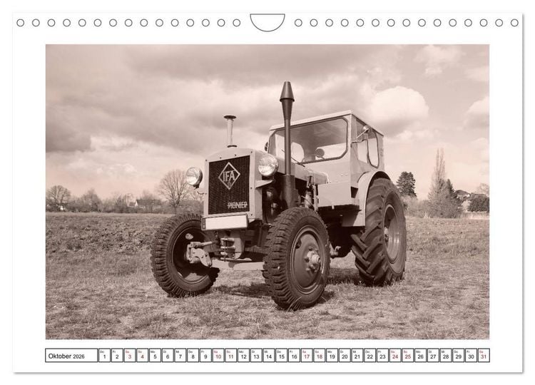 Produktbild: Von Lanz Bulldog bis Hanomag Traktor - Klassiker 1926 - 1975 (Wandkalender 2026 DIN A4 quer), CALVENDO Monatskalender