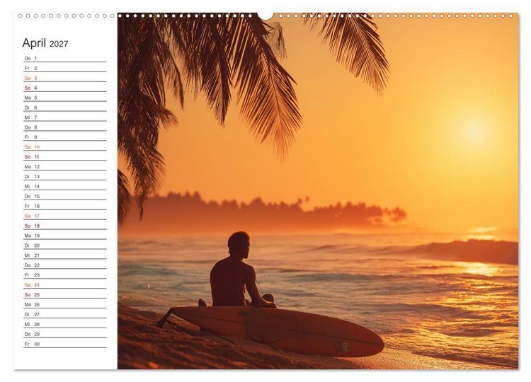 Produktbild: Hot Beach Boys (hochwertiger Premium Wandkalender 2027 DIN A2 quer), Kunstdruck in Hochglanz