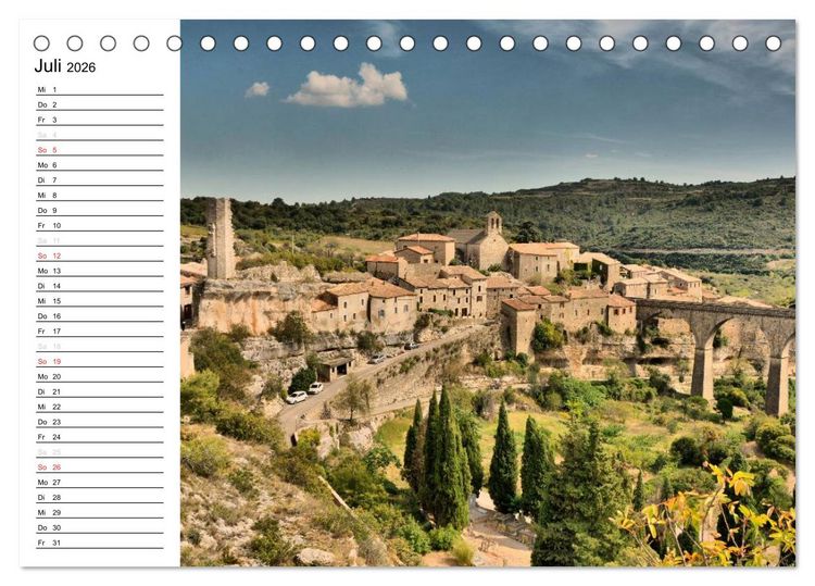 Produktbild: Languedoc-Roussillon - unter der Sonne des Midi (Tischkalender 2026 DIN A5 quer), CALVENDO Monatskalender