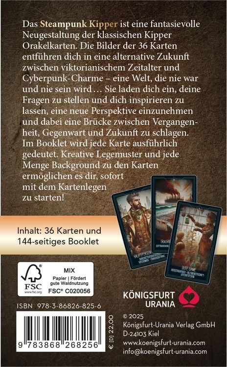 Produktbild: Steampunk Kipper - 36 Kipperkarten und 144-seitiges Booklet (Cyberpunk)