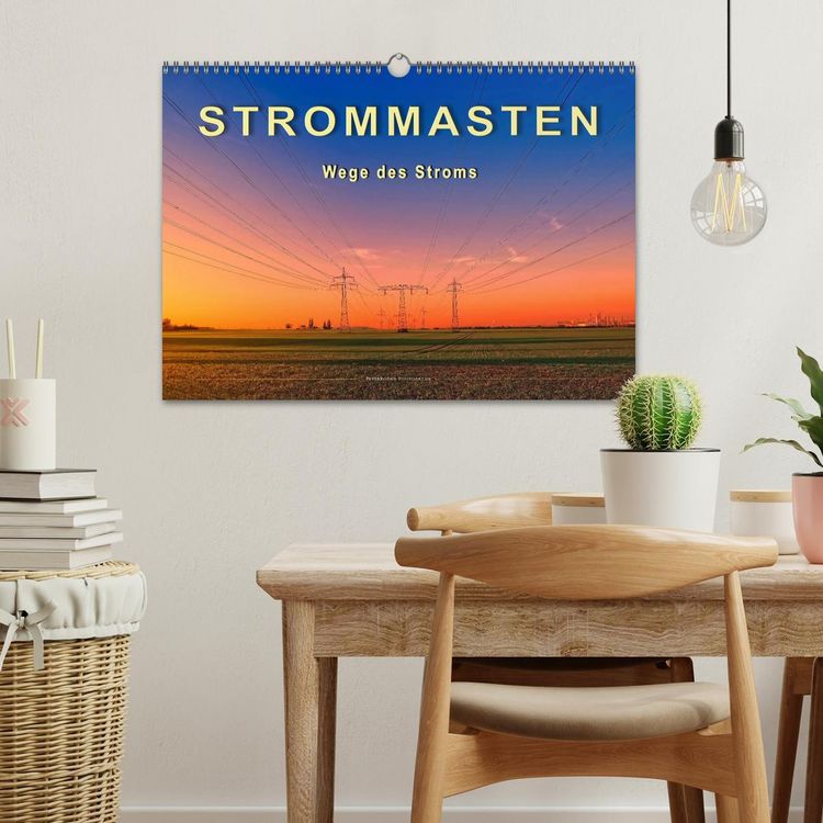 Produktbild: Strommasten - Wege des Stroms (Wandkalender 2026 DIN A3 quer), CALVENDO Monatskalender