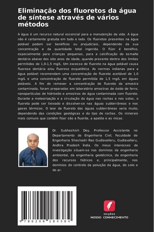 Produktbild: Elimina&ccedil;&atilde;o dos fluoretos da &aacute;gua de s&iacute;ntese atrav&eacute;s de v&aacute;rios m&eacute;todos