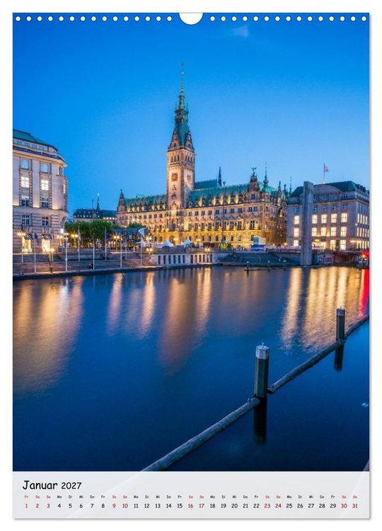 Produktbild: Hamburg - Hanseatische Eleganz (Wandkalender 2027 DIN A3 hoch), CALVENDO Monatskalender