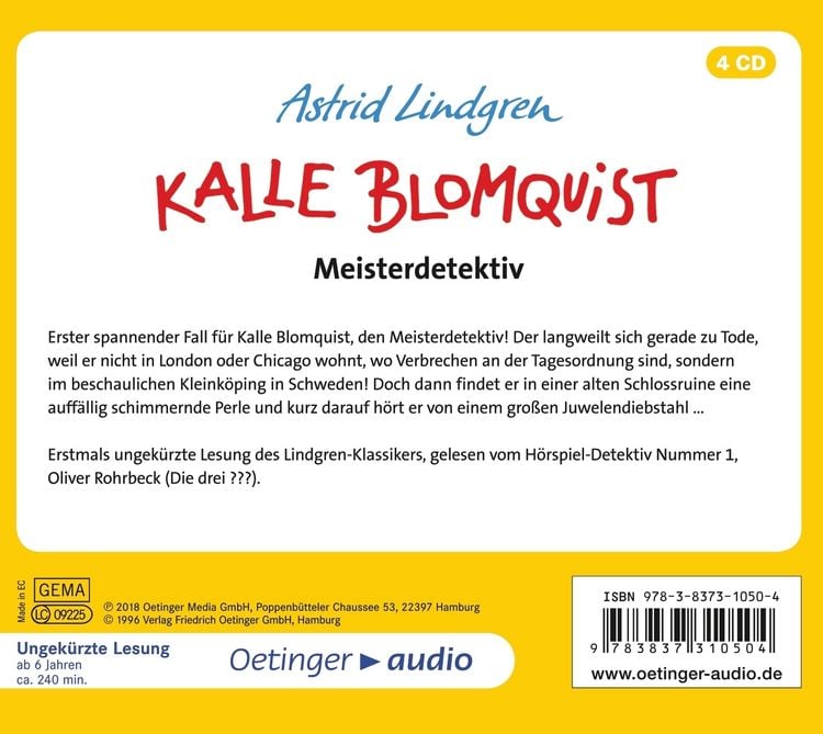 Produktbild: Kalle Blomquist 1. Meisterdetektiv