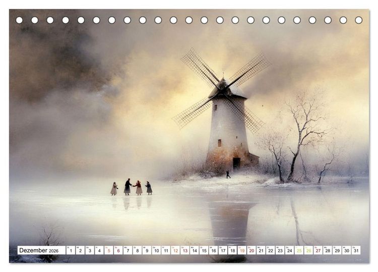 Produktbild: Wintertr&auml;ume &ndash; Zauberhafte Landschaften (Tischkalender 2026 DIN A5 quer), CALVENDO Monatskalender