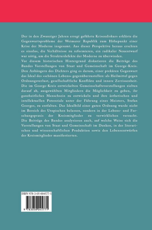 Produktbild: Das Ideal des schönen Lebens und die Wirklichkeit der Weimarer Republik