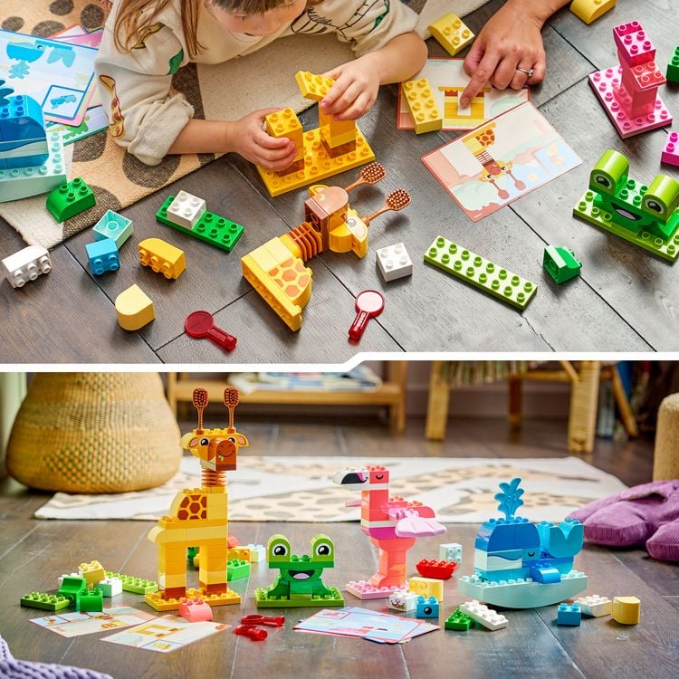 Produktbild: LEGO DUPLO 10472 Wir Bauen Tiere, Lernspielzeug zur Verbesserung der Fingerfertigkeit