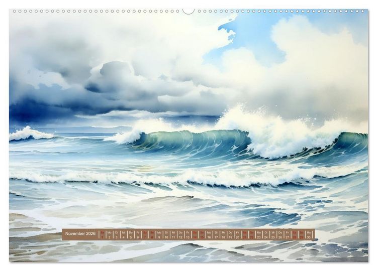 Produktbild: Urlaubszeit an der malerischen Nordseek&uuml;ste (Wandkalender 2026 DIN A2 quer), CALVENDO Monatskalender
