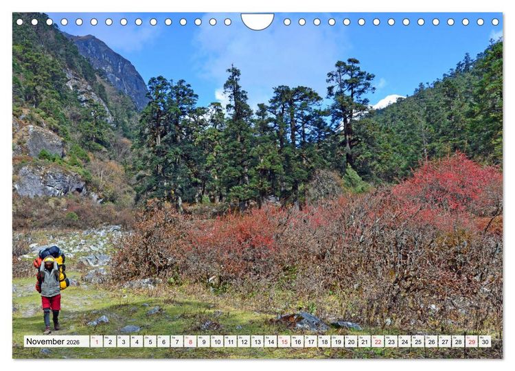 Produktbild: NEPAL, die Umrundung des Manaslu (Wandkalender 2026 DIN A4 quer), CALVENDO Monatskalender