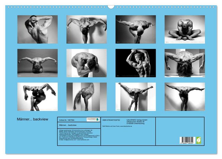 Produktbild: M&auml;nner... backview (Wandkalender 2026 DIN A2 quer), CALVENDO Monatskalender