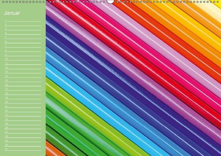 Produktbild: Die bunte Welt der Stifte - Geburtstagskalender (Wandkalender immerw&auml;hrend DIN A2 quer)