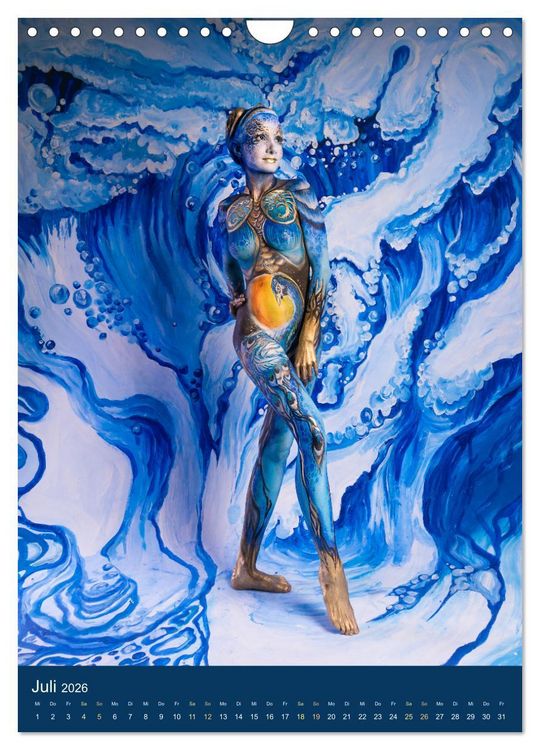 Produktbild: Bodypainting Adventures - Farbe auf nackter Haut (Wandkalender 2026 DIN A4 hoch), CALVENDO Monatskalender