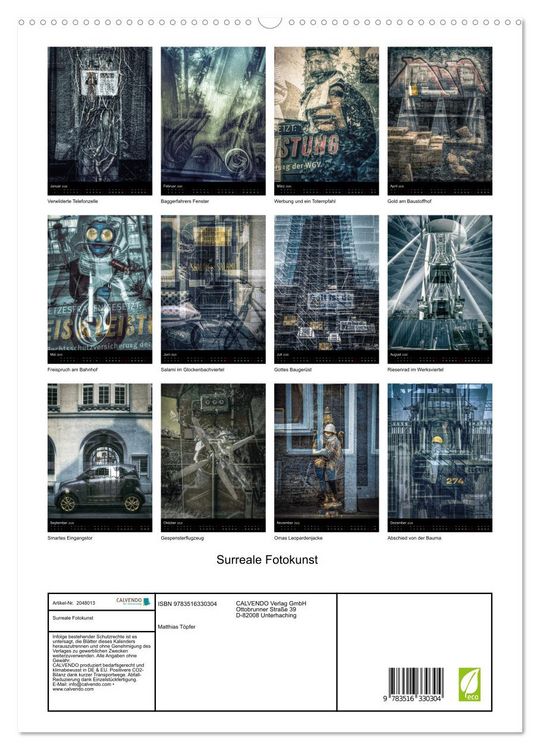 Produktbild: Surreale Fotokunst (hochwertiger Premium Wandkalender 2026 DIN A2 hoch), Kunstdruck in Hochglanz