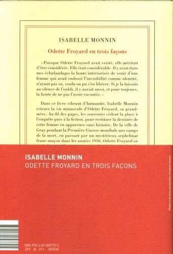 Produktbild: Monnin, I: Odette Froyard en trois fa&ccedil;ons