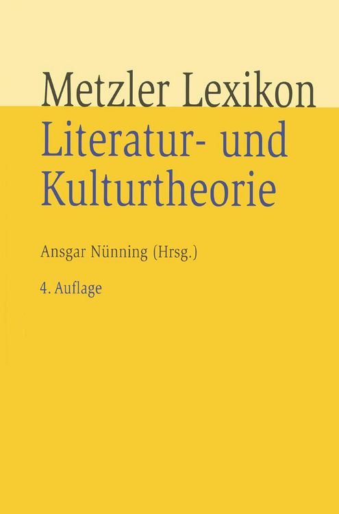Produktbild: Metzler Lexikon Literatur- und Kulturtheorie