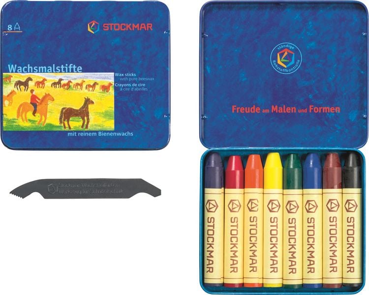 Produktbild: Wachsmalstift Stockmar 8er sort