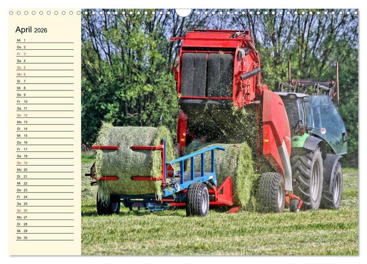 Produktbild: Landwirtschaftliche Maschinen im Einsatz (Wandkalender 2026 DIN A3 quer), CALVENDO Monatskalender