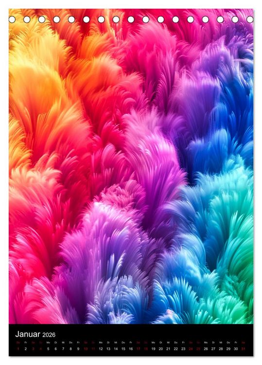 Produktbild: Tanz der Farben - Bunt durch das Jahr (Tischkalender 2026 DIN A5 hoch), CALVENDO Monatskalender