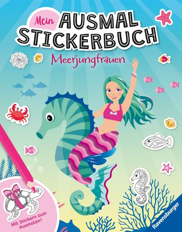Produktbild: Mein Ausmalstickerbuch - Meerjungfrauen