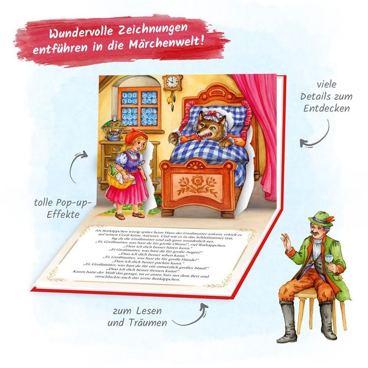 Produktbild: Tr&ouml;tsch M&auml;rchenbuch Pop-up-Buch Rotk&auml;ppchen