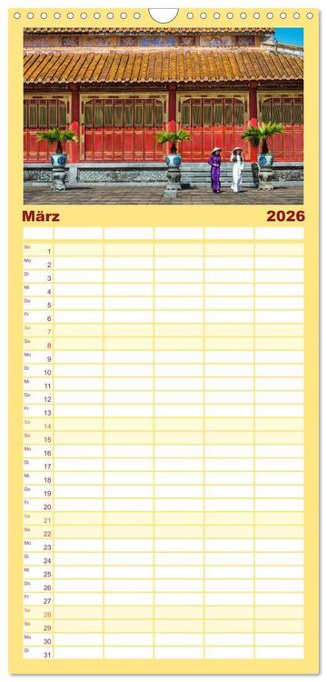 Produktbild: Familienplaner 2026 - Asien - Kontinent der Farben mit 5 Spalten (Wandkalender, 21 x 45 cm) CALVENDO