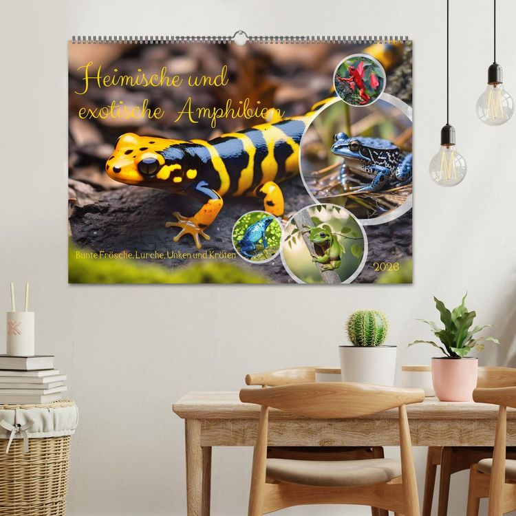 Produktbild: Heimische und exotische Amphibien (Wandkalender 2026 DIN A2 quer), CALVENDO Monatskalender