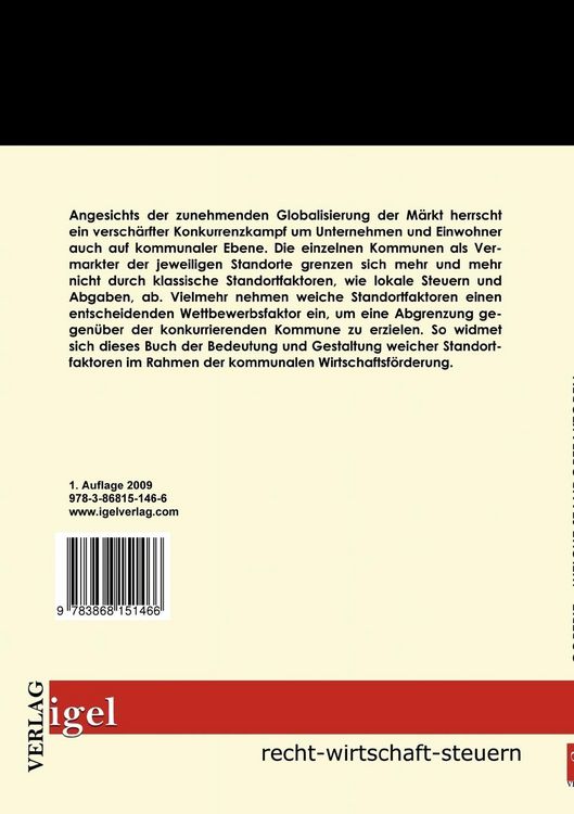 Produktbild: Weiche Standortfaktoren als Angelegenheit der kommunalen Wirtschaftsf&ouml;rderung