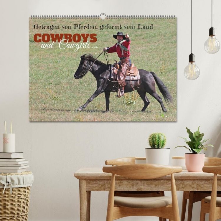Produktbild: Getragen von Pferden, geformt vom Land - COWBOYS und Cowgirls (Wandkalender 2027 DIN A2 quer), CALVENDO Monatskalender