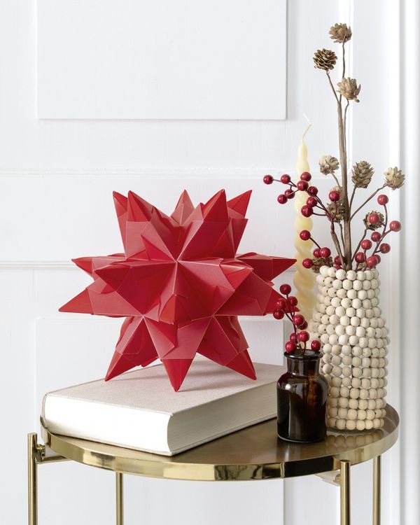 Produktbild: Folia Bascetta-Stern Set, TRANSPARENTPAPIER 115g/m&sup2;, 15x15cm, 32 Blatt, rot