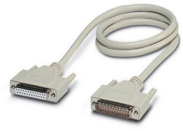 Produktbild: Phoenix Contact Seriell, Parallel Anschlusskabel [1x D-SUB-Buchse 25pol. - 1x D-SUB-Stecker 25pol.] 5.00 m Wei&szlig;