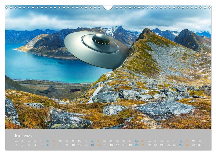 Produktbild: Fantastisch und surreal - unbekannte Flugobjekte (Wandkalender 2026 DIN A3 quer), CALVENDO Monatskalender